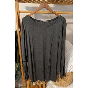 NWOT dark grey dolman long sleeve top